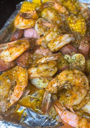 A picture of Easy Cajun SeaFood bake.