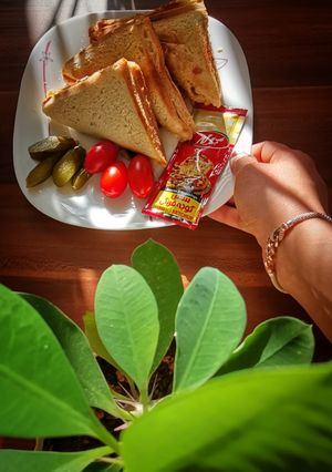 عکسی از دستور اسنک مرغ و قارچ