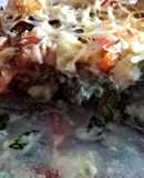 Kale con boletus al horno