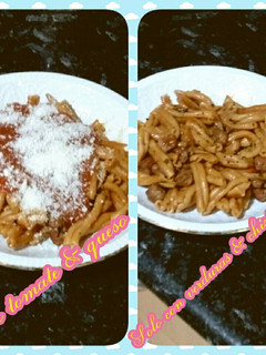 Una foto de Pasta con chistorra y verduras "gemelli"