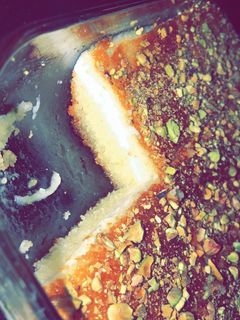 صورة لوصفة بسبوسة بالقشطة