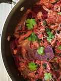 Chicken Curry with Roast Beets