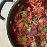 Chicken Curry with Roast Beets