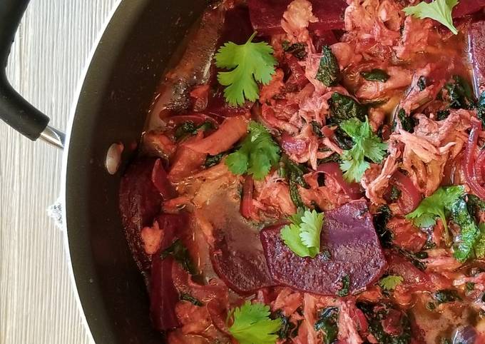 Chicken Curry with Roast Beets