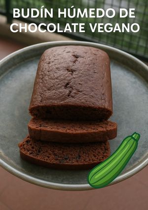Una foto de Budín de chocolate húmedo vegano