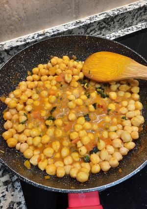Una foto de Garbanzos especiados estilo India