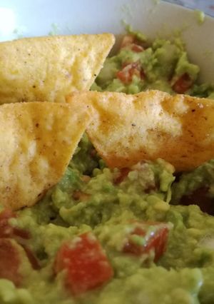 Una foto de Guacamole casero