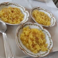 A picture of Keshariya Nariyal Mithai.