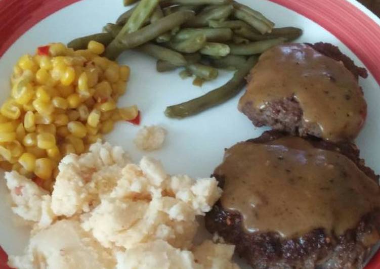 Step-by-Step Guide to Prepare Speedy Hamburger Steak with Gravy