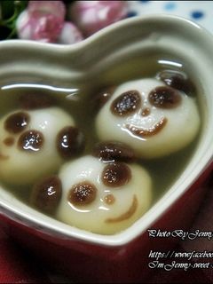 薑汁微笑貓熊湯圓 的食譜成品照片