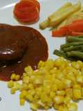 Steak sapi daging cincang pedass, enakk