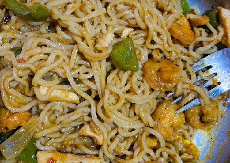 How to Make Favorite Prawns chicken noodles