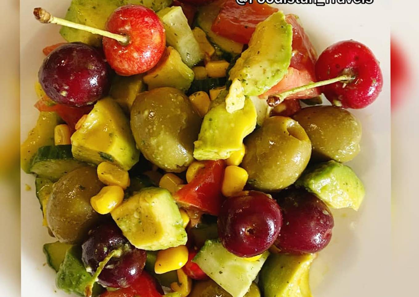 🍒🥑Cherry & Avocado Salad 🥑🍒