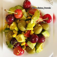 A picture of 🍒🥑Cherry & Avocado Salad 🥑🍒.