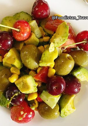 A picture of 🍒🥑Cherry & Avocado Salad 🥑🍒.