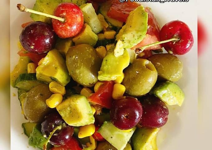 🍒🥑Cherry & Avocado Salad 🥑🍒