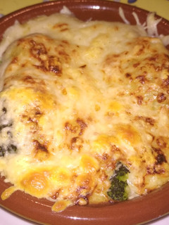 Una foto de Gratinado de crucíferas con bechamel de curry