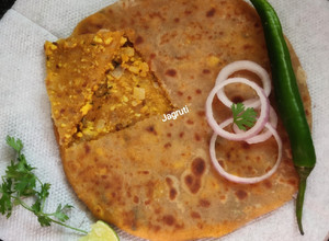 A picture of Stuffed Paneer Bhurji Paratha !!.