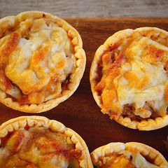 A picture of Savory! Tuna Potato Pie with Bechamel Sauce.
