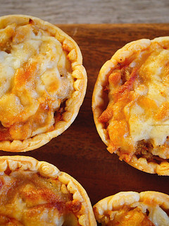 A picture of Savory! Tuna Potato Pie with Bechamel Sauce.