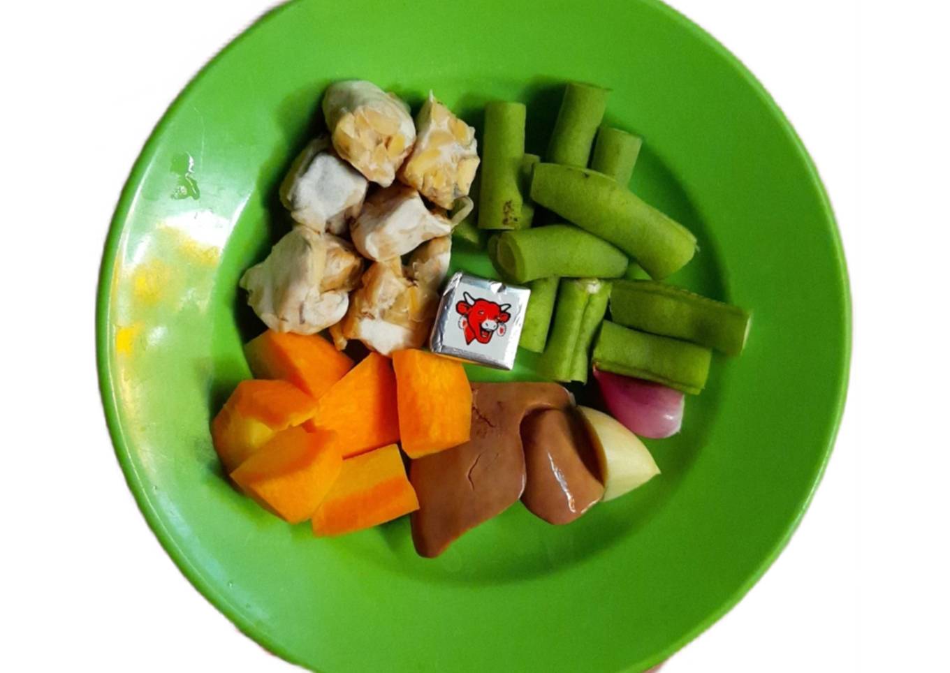 Mpasi 6 bulan bubur hati ayam, buncis,wortel