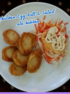 Foto resep Chicken Egg Roll & Salad ala Hokben