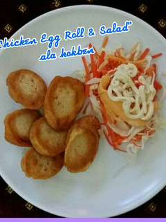 Foto resep Chicken Egg Roll & Salad ala Hokben