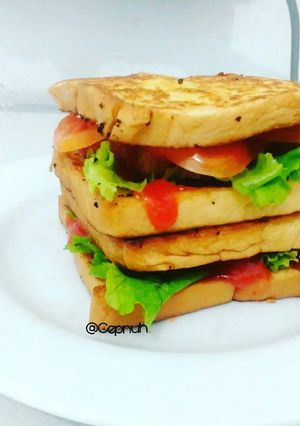 Foto resep Roti bakar sandwich nugget