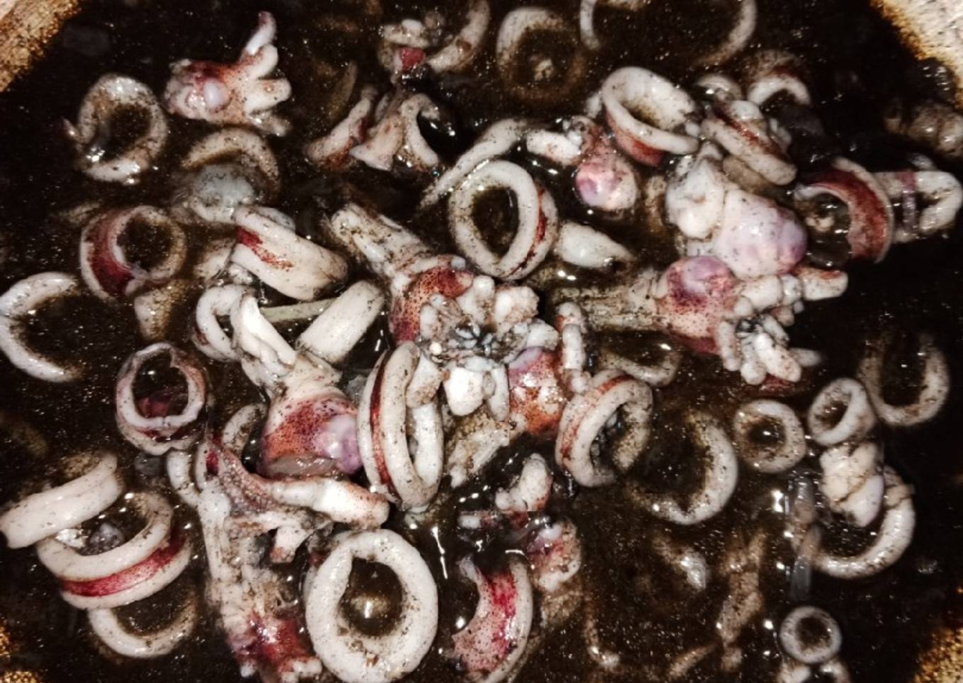 Cumi rebus Kerang / Hitam