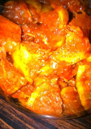 A picture of Tangy spicy Galgal Pickle.
