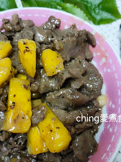 十分鐘上菜-鳳梨炒牛肉 的食譜成品照片