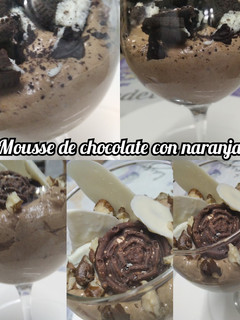 Una foto de Mousse de chocolate y ralladura de naranja 🍫🍊