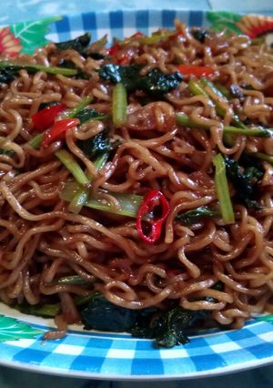 Foto resep Mie goreng sawi hijau