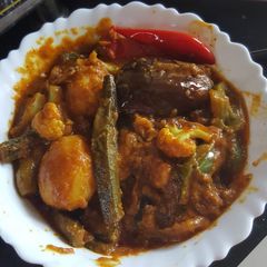 A picture of Mixed veggies curry.