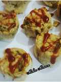 Baked chicken bread pin wheel roll