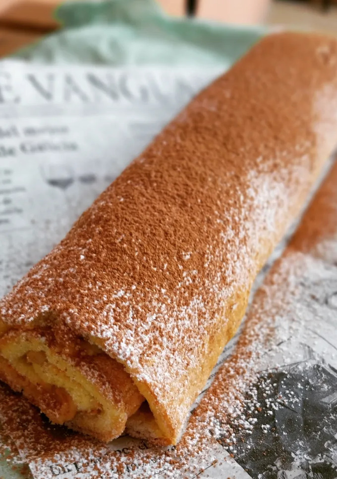Una foto de Bracito de tiramisú de turrón (sin gluten)