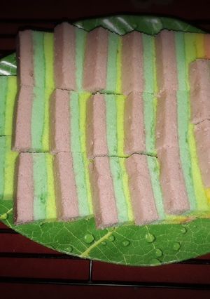 Foto resep Bolu Rainbow Kukus 7 Telur