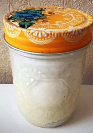 Una foto de Mermelada de coco al microondas