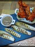 Pollo fritto con salsa di cipolle e indivia grigliata