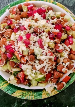 A picture of Sprouted Black Chickpea/ Kalachana Chaat.