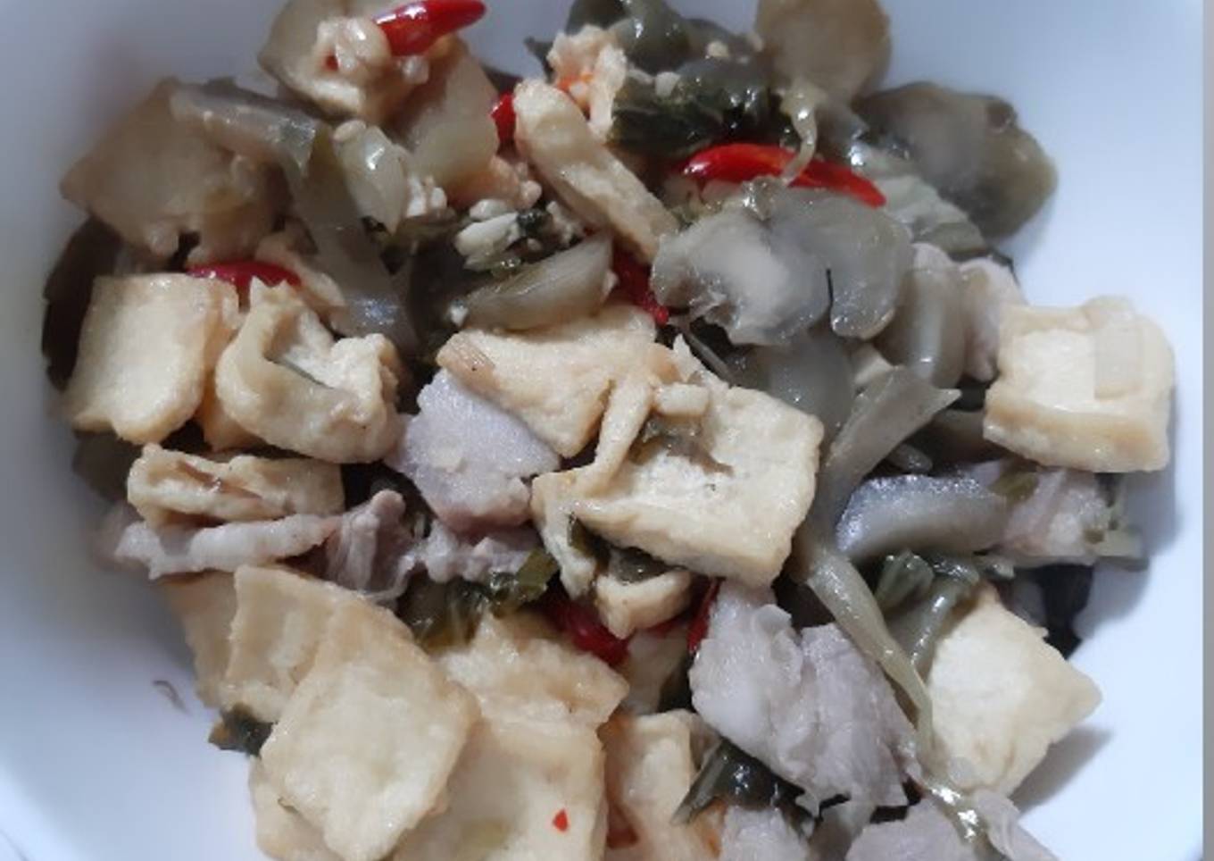 Ca samcan sayur asin (non halal)