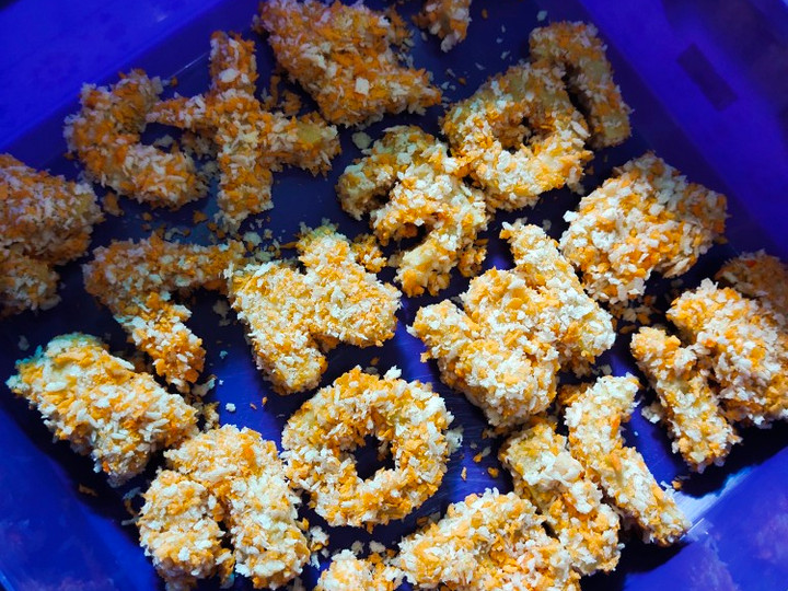 Resep Nugget Ayam Sayur Alphabet Homemade buat anak Non MSG Anti Gagal