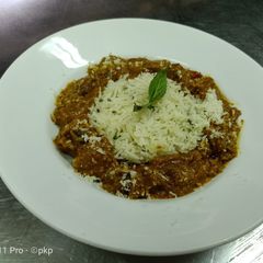 A picture of Brazilian Veg Stew With Steamed Coriander Rice.