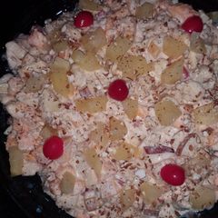 A picture of Yummy fruit cream chat.