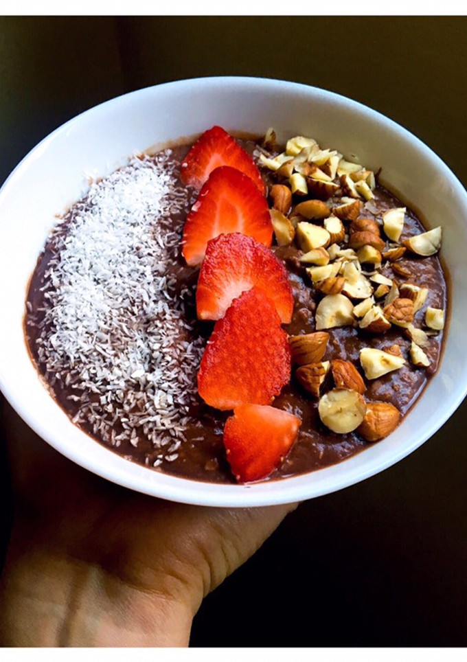 Una foto de Porridge Proteico Vegano