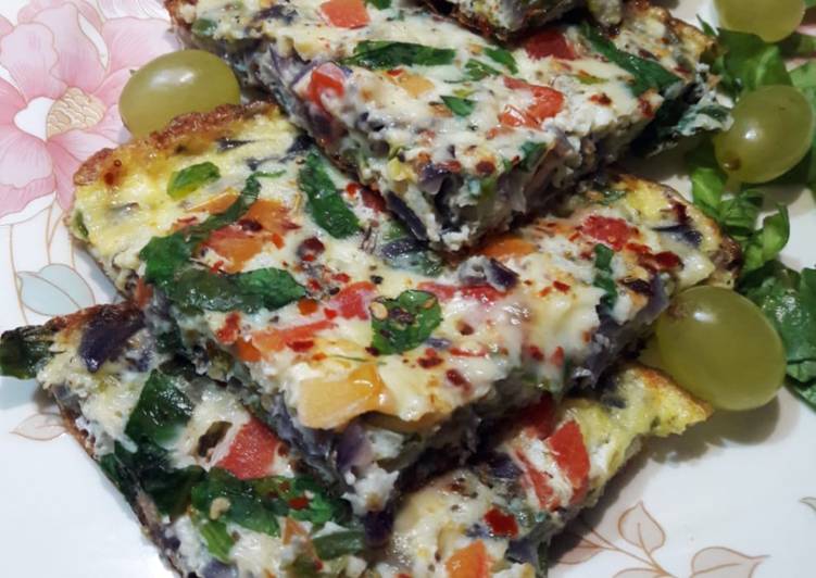 Simple Way to Make Perfect Vegetable cheese egg omelette