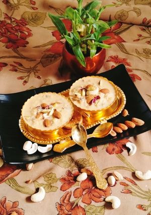 A picture of Almond kheer (badam payasam).
