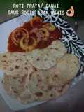 Roti Prata / Canai saus Sosis Asam Manis