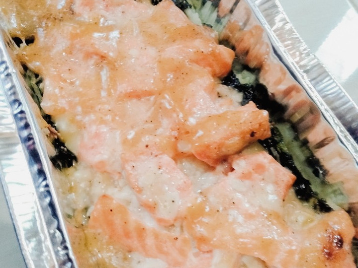 Cara Gampang Membuat Salmon mentai rice with blackpepper Sederhana Dan Enak