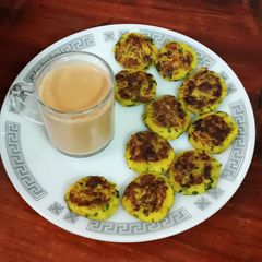 A picture of Spinach & Cottage Cheese Stuffed Sweet Potato Cutlets(Golden Pan-Seared Shakarkandi Delight).